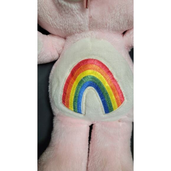 Kenner 1983 Vintage Care Bears Cheer Bear Rainbow Pink 16" Plush Stuffed Animal - Picture 3 of 12